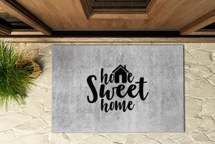 Väline Uksematt Sweet Home betoon, 90x60 цена и информация | Придверные коврики | kaup24.ee