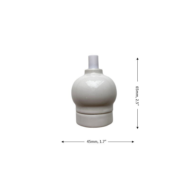 Olde Worlde Apple shape Porcelain lamp holder F510-AW valgustusosad Valge , hind ja info | Sisustuselemendid | kaup24.ee