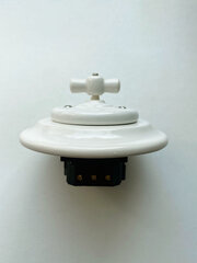 Olde Worlde Flush mounted rotary switch, Type-3 Crossing K1-R130A1W настенный выключатель Белый , цена и информация | Выключатели, розетки | kaup24.ee