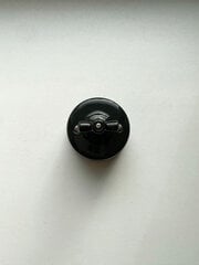 Olde Worlde Surface mounted rotary switch, Type-2 Double one way K1-R120MB настенный выключатель Чёрный , цена и информация | Выключатели, розетки | kaup24.ee