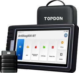 TOPDON ArtiDiag800 BT - диагностический прибор OBD2 с питанием от аккумулятора для всех автомобилей, автомобилей с полной диагностикой системы и 28 сервисными функциями, пожизненное онлайн-обновление, беспроводное подключение цена и информация | Lisaseadmed | kaup24.ee
