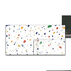 Klaasist seinaplaat pliidile, Terrazzo Terrazzo veeris, 100x50cm цена и информация | Комплектующие для кухонной мебели | kaup24.ee