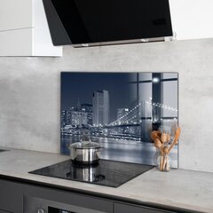 Klaasist seinaplaat pliidile, Brooklyni sild Manhattan, 100x70cm цена и информация | Комплектующие для кухонной мебели | kaup24.ee