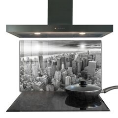 Klaasist seinaplaat pliidile, New Yorgi arhitektuur, 100x70cm цена и информация | Комплектующие для кухонной мебели | kaup24.ee