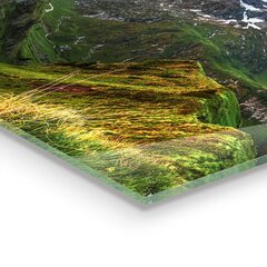 Klaasist seinaplaat pliidile, Mountain Glade päikesetõus, 100x70cm hind ja info | Köögimööbli tarvikud | kaup24.ee