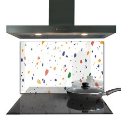 Klaasist seinaplaat pliidile, Terrazzo Terrazzo veeris, 100x70cm цена и информация | Комплектующие для кухонной мебели | kaup24.ee