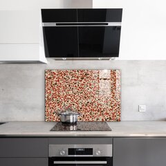 Klaasist seinaplaat pliidile, Terrazzo kivistruktuur, 100x70cm цена и информация | Комплектующие для кухонной мебели | kaup24.ee