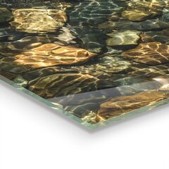 Klaasist seinaplaat pliidile, Stones Lake Bottom loodus, 100x70cm цена и информация | Комплектующие для кухонной мебели | kaup24.ee