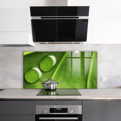 Klaasist seinaplaat pliidile, Kastetilk lehel, 120x60cm hind ja info | Köögimööbli tarvikud | kaup24.ee