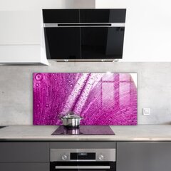 Klaasist seinaplaat pliidile, Õrn roosa leht, 120x60cm hind ja info | Köögimööbli tarvikud | kaup24.ee