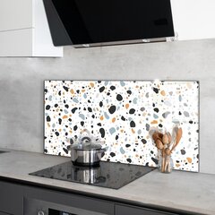 Klaasist seinaplaat pliidile, Terrazzo Terazzo kivi, 120x60cm цена и информация | Комплектующие для кухонной мебели | kaup24.ee