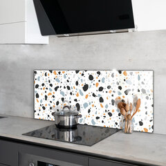 Klaasist seinaplaat pliidile, Terrazzo Terazzo kivi, 125x50cm цена и информация | Комплектующие для кухонной мебели | kaup24.ee