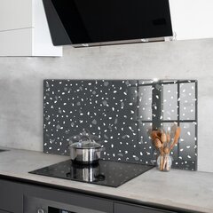 Klaasist seinaplaat pliidile, Terrazzo kivi tekstuur, 140x70cm цена и информация | Комплектующие для кухонной мебели | kaup24.ee