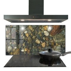 Klaasist seinaplaat pliidile, Stones Lake Bottom loodus, 140x70cm цена и информация | Комплектующие для кухонной мебели | kaup24.ee