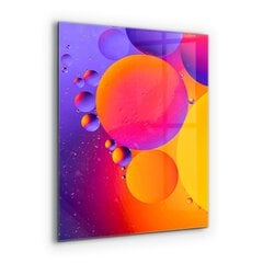 Klaasist seinaplaat pliidile, Värvilised ringid, 60x80cm цена и информация | Комплектующие для кухонной мебели | kaup24.ee