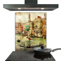 Klaasist seinaplaat pliidile, Itaalia Veneetsia vintage pilt, 60x80cm цена и информация | Комплектующие для кухонной мебели | kaup24.ee