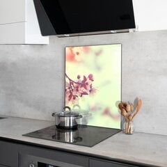 Klaasist seinaplaat pliidile, Õitsev roosa puu, 60x80cm hind ja info | Köögimööbli tarvikud | kaup24.ee