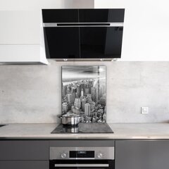 Klaasist seinaplaat pliidile, New Yorgi arhitektuur, 60x80cm цена и информация | Комплектующие для кухонной мебели | kaup24.ee