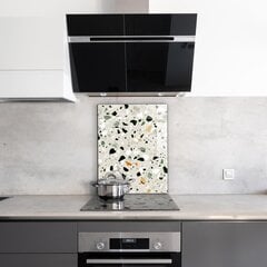 Klaasist seinaplaat pliidile, Terrazzo looduslik kivi, 60x80cm цена и информация | Комплектующие для кухонной мебели | kaup24.ee