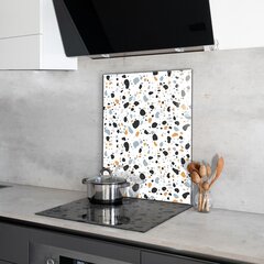 Klaasist seinaplaat pliidile, Terrazzo Terazzo kivi, 60x80cm hind ja info | Köögimööbli tarvikud | kaup24.ee