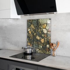 Klaasist seinaplaat pliidile, Stones Lake Bottom loodus, 60x80cm цена и информация | Комплектующие для кухонной мебели | kaup24.ee