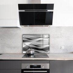 Klaasist seinaplaat pliidile, Lainete abstraktsioon, 80x60cm цена и информация | Комплектующие для кухонной мебели | kaup24.ee