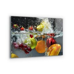 Klaasist seinaplaat pliidile, Mahlane puuviljalimonaad, 80x60cm цена и информация | Комплектующие для кухонной мебели | kaup24.ee