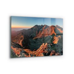 Klaasist seinaplaat pliidile, Mägi panoraam päikeseloojang, 80x60cm цена и информация | Комплектующие для кухонной мебели | kaup24.ee