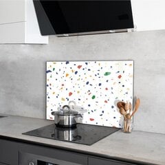 Klaasist seinaplaat pliidile, Terrazzo Terrazzo veeris, 80x60cm цена и информация | Комплектующие для кухонной мебели | kaup24.ee