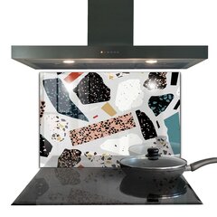 Klaasist seinaplaat pliidile, Terrazzo Terrazzo graniit, 80x60cm hind ja info | Köögimööbli tarvikud | kaup24.ee