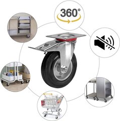 комплект роликов на резиновых подшипниках 4 шт. цена и информация | Другие принадлежности для мебели | kaup24.ee