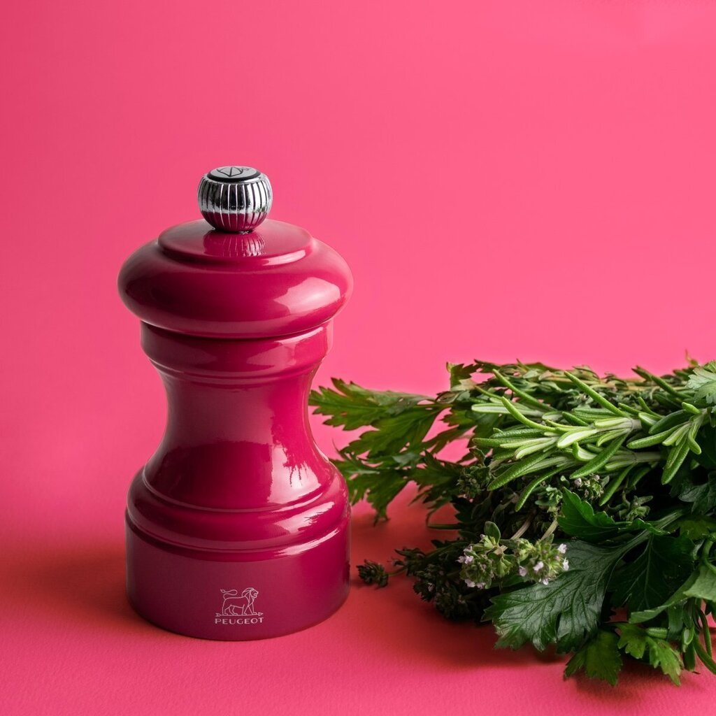 Peugeot pipraveski Bistro Pepper Mill, Candy Pink Lacquered Wood, 10cm, roosa hind ja info | Soola- ja pipraveskid, maitseianepurgid | kaup24.ee