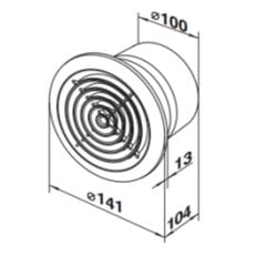 CENTRO D 100KSEL vannitoaventilaator hind ja info | Vannitoa ventilaatorid | kaup24.ee