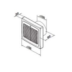 Вентилятор для ванной комнаты MATIC D 100AA цена и информация | Вентиляторы для ванной | kaup24.ee