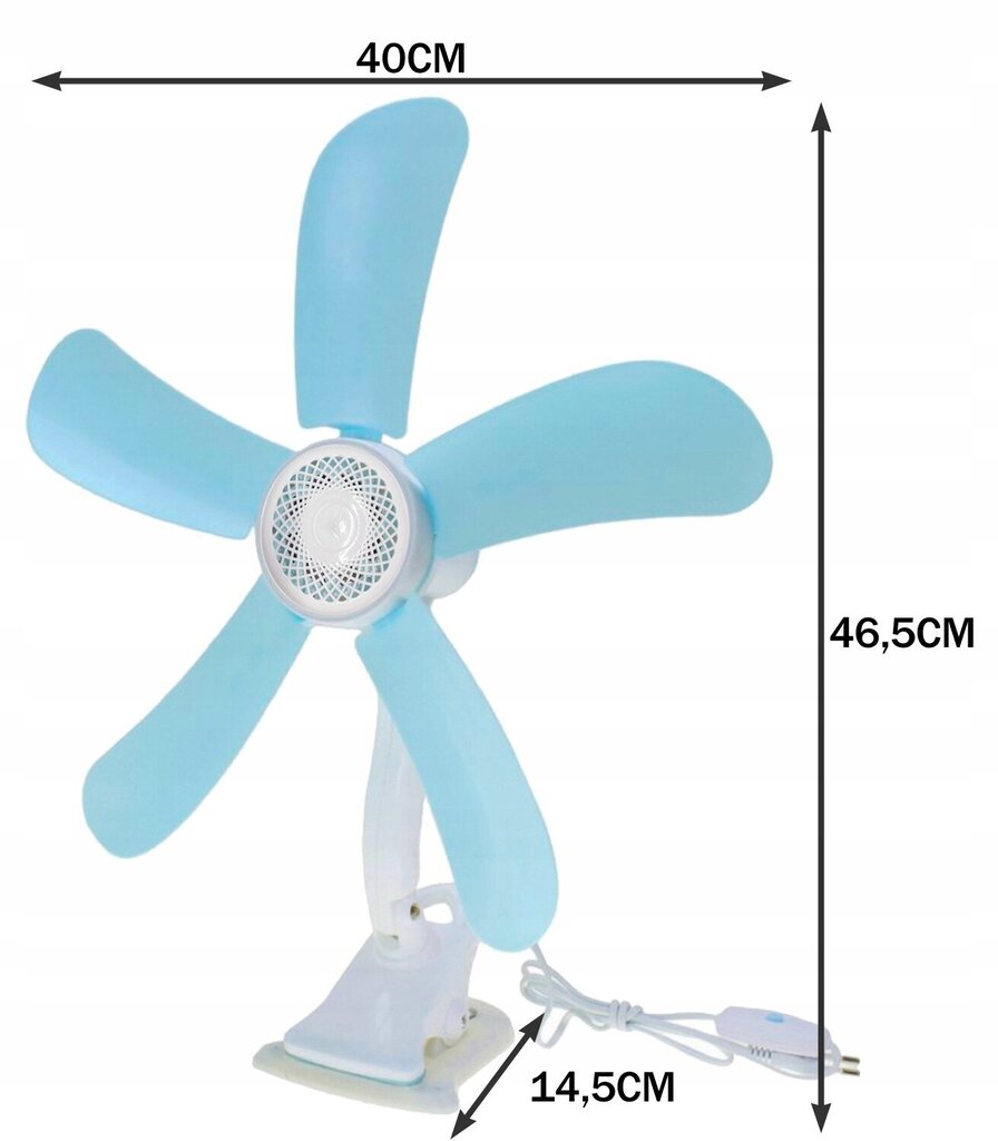 Klambriga ventilaator, 8w, Frost hind ja info | Ventilaatorid | kaup24.ee