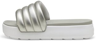 Puma Rannajalatsid Karmen Slide Puffy White Silver 395399 03 395399 03/7 hind ja info | Naiste plätud ja sussid | kaup24.ee