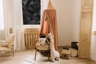 Sisemine ruloo, mis laseb valgust läbi, Must origami, 130x140 cm цена и информация | Рулонные шторы | kaup24.ee