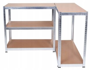 Hoidla RACK majapidamise garaažile Terasest MDF 180x90x40cm 875KG StandHeiz hind ja info | Riiulid tööriistadele | kaup24.ee