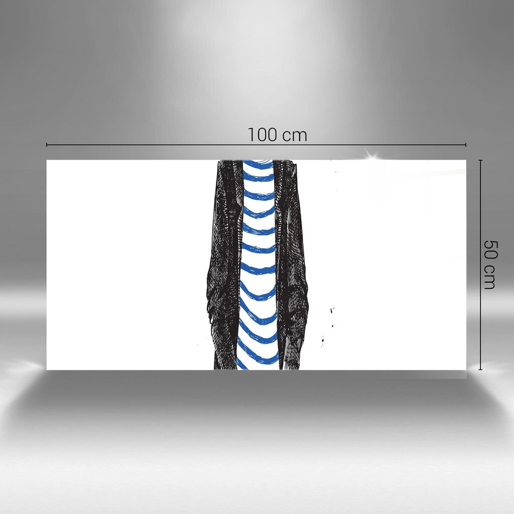 Karastatud klaasist pilt Koer inimese kehas, 100x50 cm цена и информация | Seinapildid | kaup24.ee
