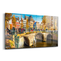 Karastatud klaasist pilt Amsterdami sügisene Chandra, 100x50 cm hind ja info | Seinapildid | kaup24.ee