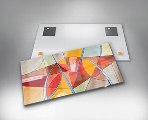 Karastatud klaasist pilt Art oranž vitraaž, 100x50 cm цена и информация | Картины, живопись | kaup24.ee