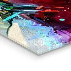 Karastatud klaasist pilt Värvimprovisatsioon, 100x50 cm hind ja info | Seinapildid | kaup24.ee