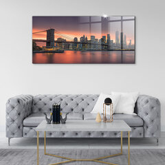 Karastatud klaasist pilt New Yorgi East River, 100x50 cm hind ja info | Seinapildid | kaup24.ee