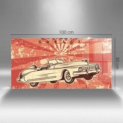 Karastatud klaasist pilt Grunge Vintage Retro Auto, 100x50 cm hind ja info | Seinapildid | kaup24.ee