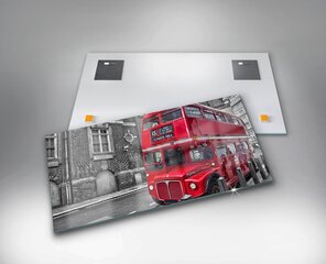 Karastatud klaasist pilt Punane kahekorruseline buss, 100x50 cm цена и информация | Картины, живопись | kaup24.ee