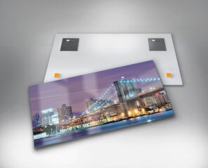 Karastatud klaasist pilt Brooklyni sild üle East Riveri NYC, 100x50 cm цена и информация | Картины, живопись | kaup24.ee