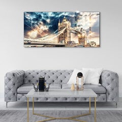 Karastatud klaasist pilt Toweri sild Londonis, 100x50 cm hind ja info | Seinapildid | kaup24.ee