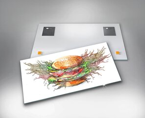 Karastatud klaasist pilt XXL juustuburger, 100x50 cm цена и информация | Картины, живопись | kaup24.ee