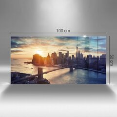 New Yorgi Manhattani päikeseloojang, 100x50 cm цена и информация | Картины, живопись | kaup24.ee