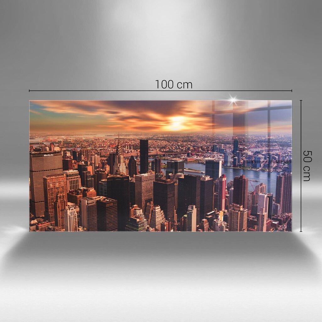 Panoraam New Yorgi lääneosa linnast, 100x50 cm hind ja info | Seinapildid | kaup24.ee